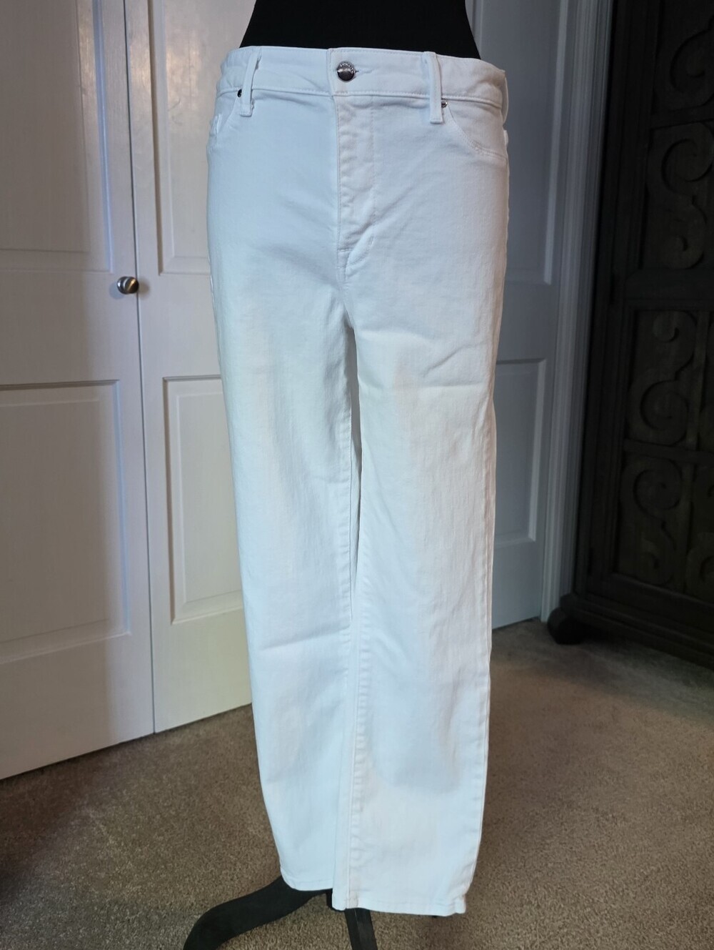 Fidelity Cher White High Rise Straight Leg Jeans Size 30 USA